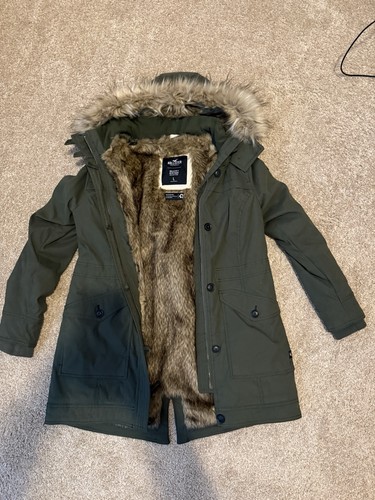 Hollister fur trim hooded - hollister,