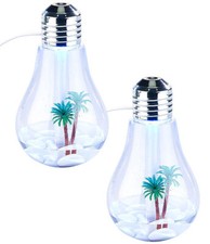 2 humidificateurs d'air à ultrasons design ampoule avec LED RVB - Carlo Milano