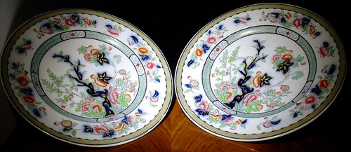 Assiettes anglaises faïence - 2,