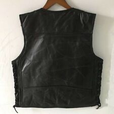 Hommes Cuir Véritable Gilet