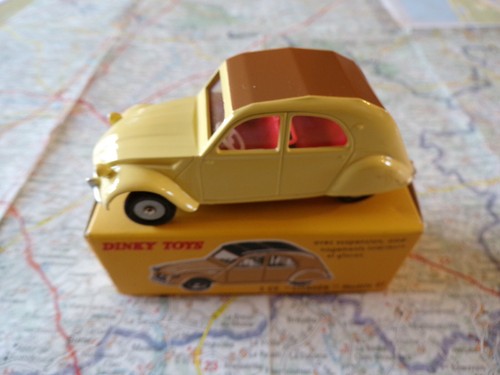 Citroën jaune 1961 dinky - cv,