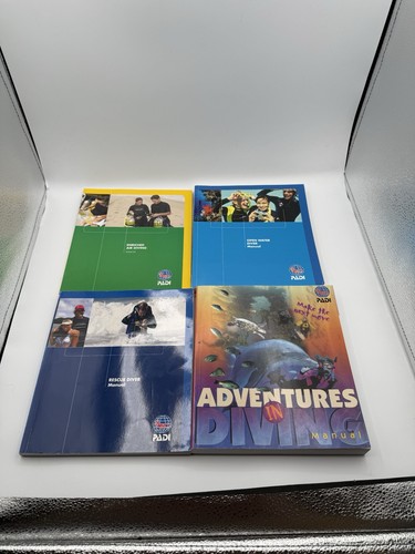 Padi diving book lot 4 - lot, of