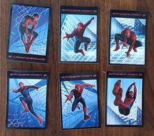 6 Cartes Spiderman Marvel Glow Stickers 2007 Choco BN