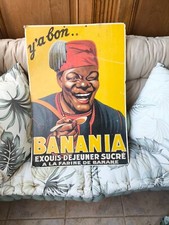 ancien grand carton publicitaire banania y'a bon
