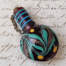 Petit Flacon de Parfum en Verre de Murano Venise XIXè Perfume Glass Bottle 19thC