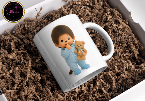 Mug ceramique kiki ourson - ceramique, bleu