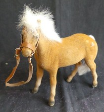 Cheval en velours marron 13 cm