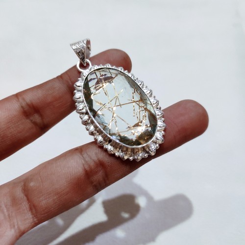 Pendentif pierre précieuse - , en