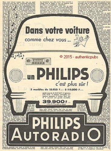 Publicite philips autoradio - publicite,