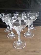 6 coupes à champagne en Cristal d'Arques modèle granville H 15cm