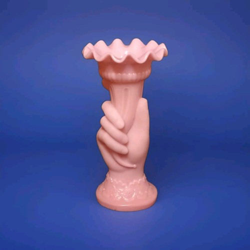 Vase cornet main verre - vase, opalin