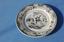 Assiette parlante Louis Lebeuf MONTEREAU  vive la joie N°10 - chasse