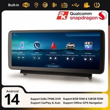 12,3" 8 Cœurs Android 14 Navi 8GO+128GO Autoradio Mercedes Classe C W204 NTG 4.0