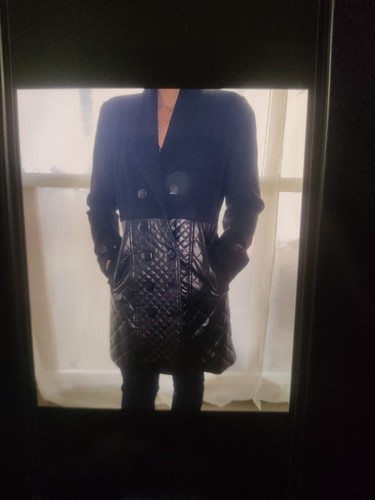 Manteau deux matières - matières,