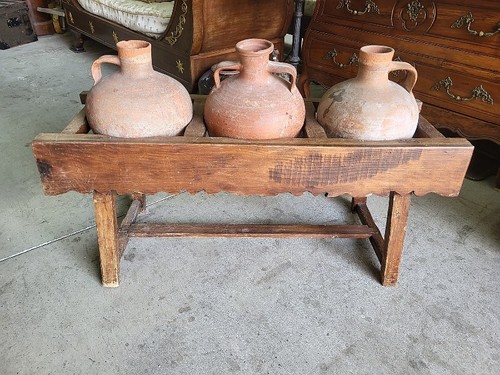 Ancien porte jarres bois - ancien,