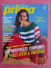 Magazine PRIMA N°67 Avril 1988 MODE et TRICOT. Avec super patron.