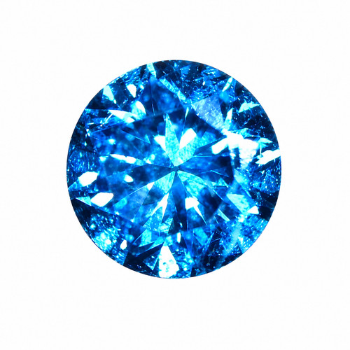 Diamant rond bleu - diamant, mm