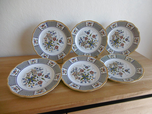 Six assiettes plates - six,