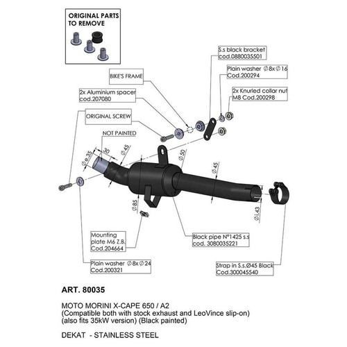 Leovince 80035 raccord - leovince,