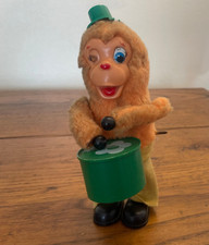 SINGE AUTOMATE JOUEUR DE TAMBOUR   JEU ANCIEN  A CLE 