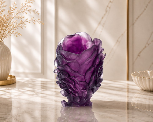 Daum vase small - vase, purple