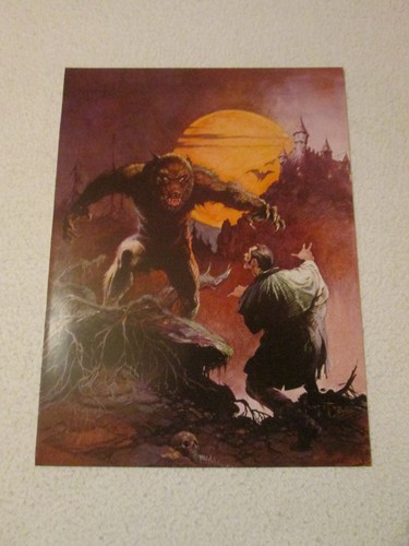 Art print vintage loup garou - art,