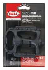 Bell Kicks 350 Universal Bike Pedal Set Fits 1/2"- 9/16" Black