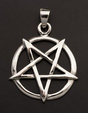Pendentif Pentagramme Pentacle Magie bijou ésotérique en Argent 925 -7gr. #25879