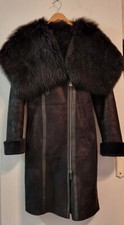 Manteau noir capuche daim - manteau,