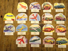 Lot de 18 images découpis publicitaire la vache sérieuse avions et voitures