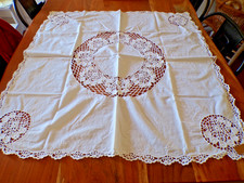 Linge ancien Nappe à Thé
