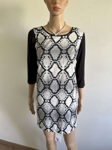 Robe noire blanche - blanche, &