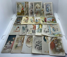 RELIGIOSA LOT 24 ANCIENNES IMAGES PIEUSES SOUVENIR PREMIERE COMMUNION VERS 1950