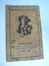 catalogue des pièces de rechange du moteur fixe diesel BERNARD MOTEURS type 51