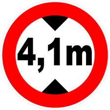 HAUTEUR limite 4,1 m autocollant au choix Caravane remorque van camping-car