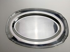 Christofle , Grand Plateau Plat en Métal Argenté, Ancien Longueur 43,5 cm
