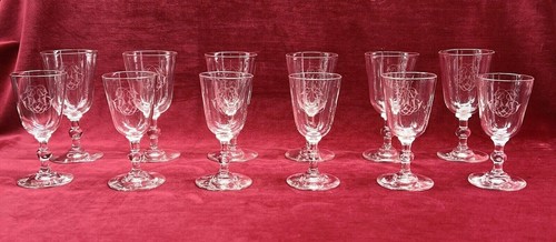 Clichy wine crystal glasses - clichy,