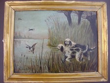 chasse tableau signé fin 19ème