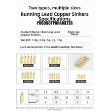 Ensemble pendentif plombs en cuivre coulée longue 25 pièces poids pour kit d'o