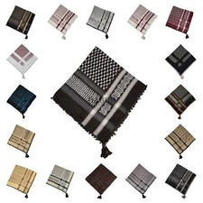 Foulard Arabe Arafat Keffiyeh Unisexe De Plusieurs Couleurs Vert Maroon Noir