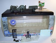 SOLIDO 50 th MILITAIRE MILITARY JEEP SAS + REMORQUE US 44/94 LIBERATION FRANCE
