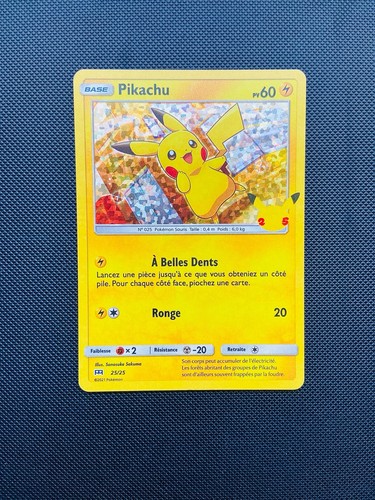 Carte pokémon pikachu 25 - pokémon, 25/25