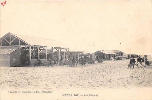Cpa canet plage les cabines - 66,