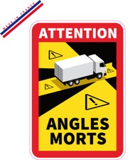 Lot 9 Autocollants Stickers Attention Danger Angles Morts Obligatoire Camion