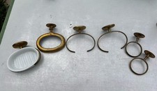 Porte savon laiton Ancien Et 2 Porte Verres  , Porte Serviette.