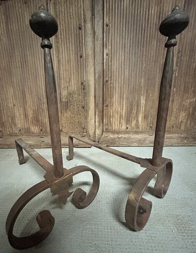 Paire chenets ancien - de,
