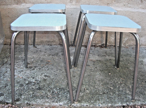 Tabouret formica et en - 1,