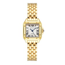Montre Femme Luxe Élégante Quartz Bracelet Acier Inoxydable Doré Mode