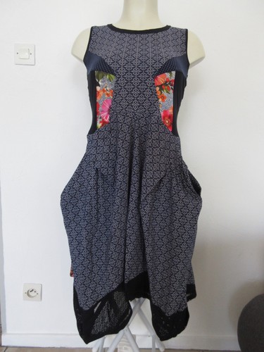Robe bleue high taille - bleue, 36
