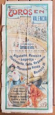 1906 AFFICHE ORIGINALE FERIA VALENCIA TOROS CORRIDA VALENCE ESPAGNE